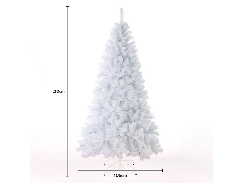 Sapin artificiel blanc 210 cm style traditionnel Kristiansand