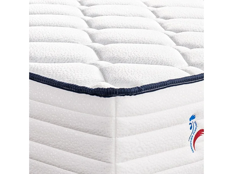 Matelas Patriote, 27cm, Ressorts Ensachés, mousse haute densité, indépendance du couchage, face été/hiver, 160x200cm