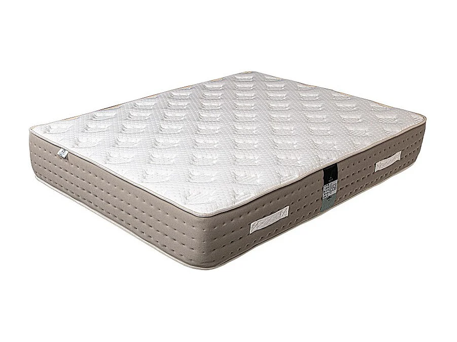Matelas Dreamlux, 26 cm , ressorts ensachés, mousse haute densité, indépendance du couchage, face été/hiver + Oreiller, 180x200cm