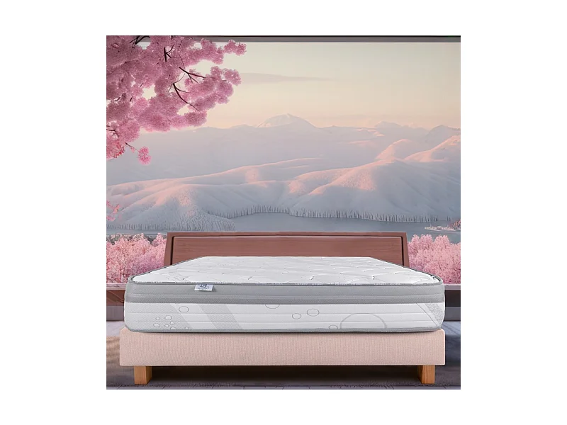 Matelas Prestigelux, 26cm, mousse haute densité, ferme, indépendance du couchage, face été/hiver, 90x190cm