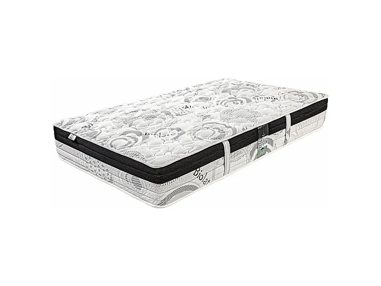 Matelas Sleeplux, 26cm, latex, ergonomique, face été/hiver, haute densité + Oreiller + couette, 90x190cm