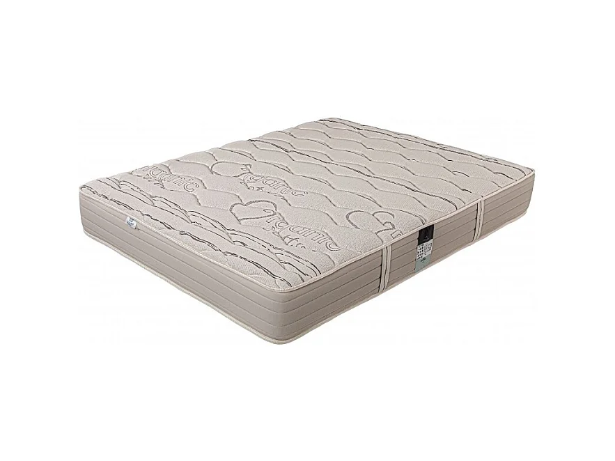 Matelas OrganicCotton, 24 cm, ferme, face été/hiver + 1 oreiller + couette, 180x200cm