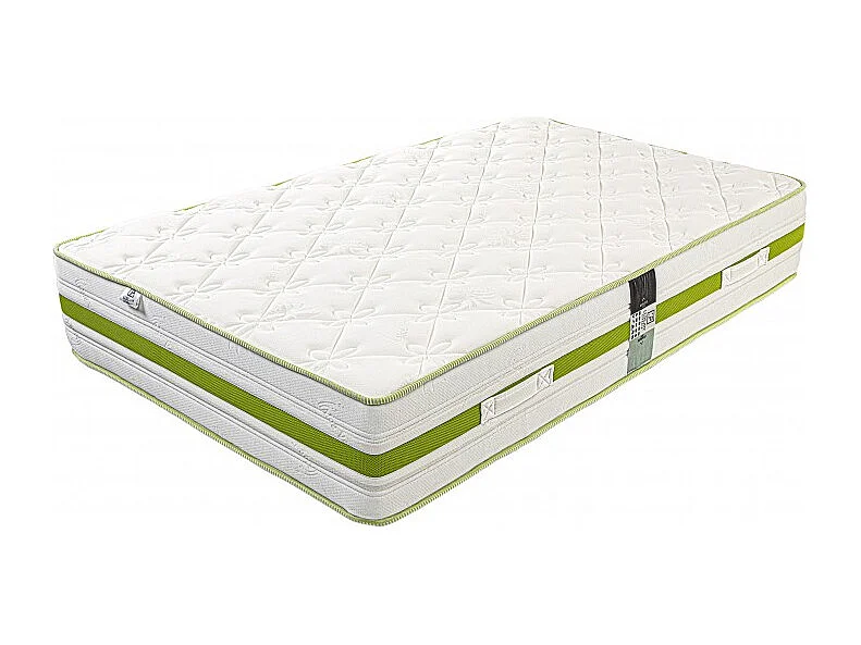 Matelas Rêverie, 30 cm, mousse haute densité, ferme, face été/hiver + 1 oreiller, 90x190cm