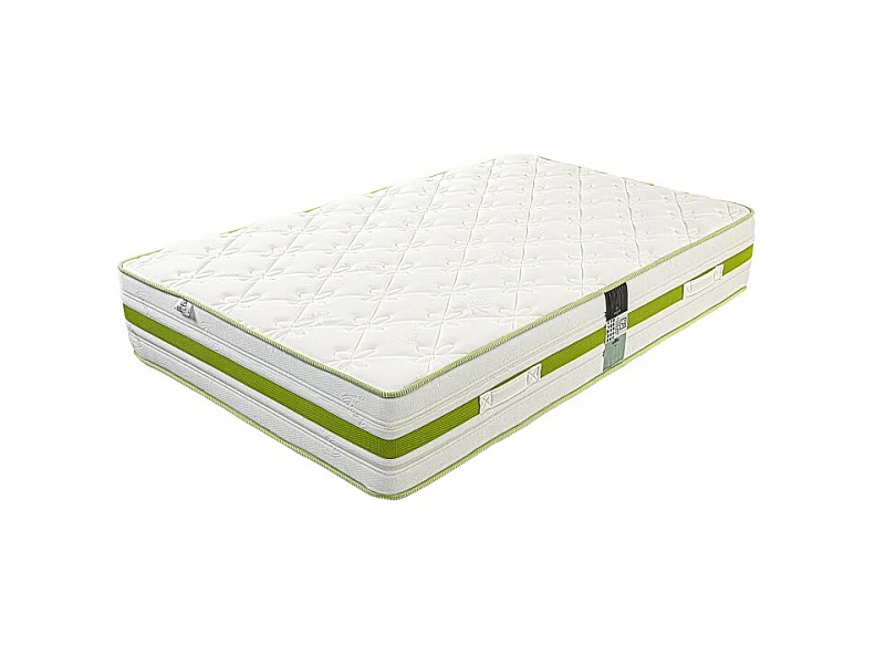Matelas Rêverie, 30 cm, mousse haute densité, ferme, face été/hiver + 1 oreiller, 90x190cm