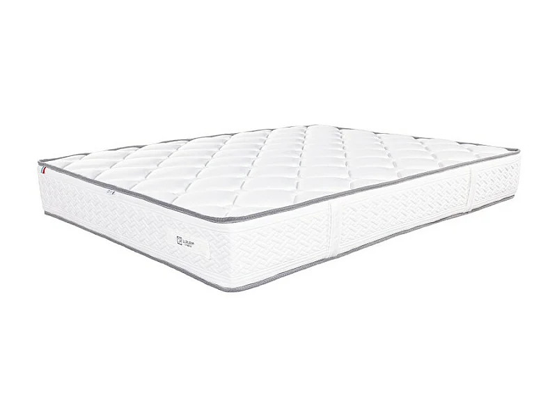 Matelas Iris (20 cm), mousse haute densité, ferme, face été/hiver,Couette et Oreiller, 180x200cm