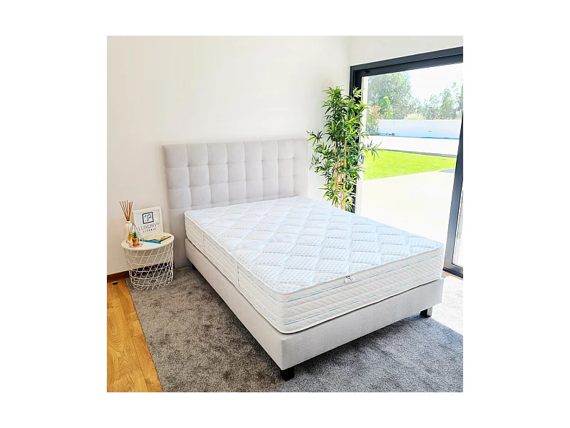 Matelas Thermotec (24cm), mousse haute densité, fermeté optimale, indépendance de couchage, double face été/hiver, 180x200cm