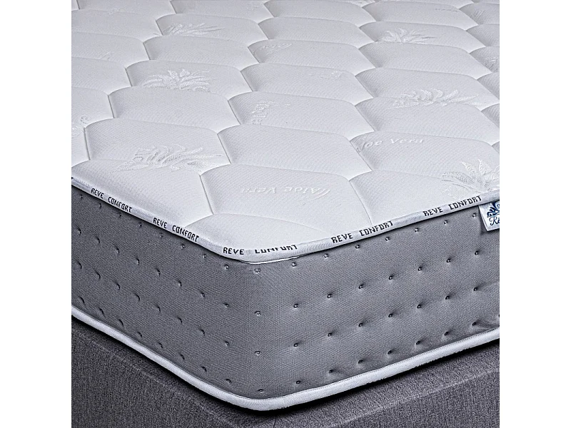 Matelas Talia (24cm) Ressorts Ensachés, Mousse Haute Densité, Indépendance de Couchage, Soutien ferme, Face été/hiver, 160x200cm