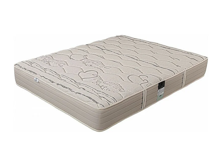 Matelas OrganicCotton, 24 cm, ferme, face été/hiver + 1 oreiller + couette, 140x190cm