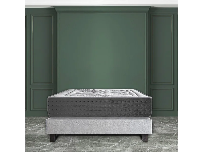 Matelas BestLuxe, 24cm, mousse haute densité, indépendance du couchage, face été/hiver, 160x200cm