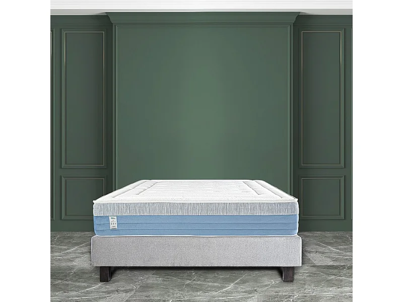 Matelas BestRoyal, 27cm, ressorts ensachés, mousse haute densité, indépendance du couchage, 180x200cm