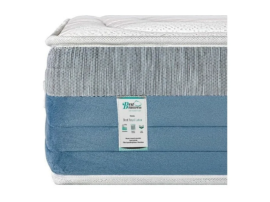 Matelas BestRoyal, 27cm, ressorts ensachés, mousse haute densité, indépendance du couchage, 180x200cm