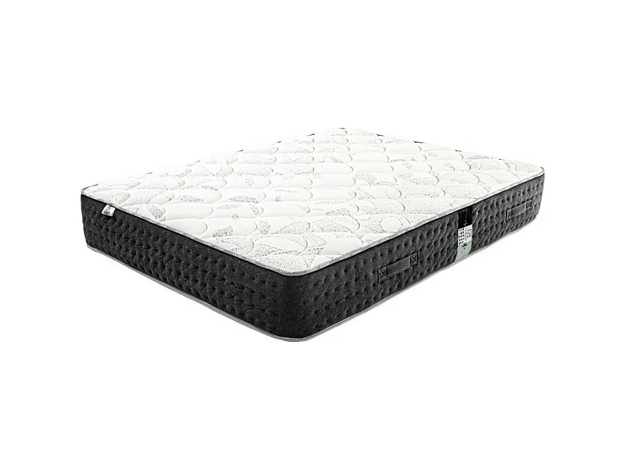 Matelas Serenite, Ressorts Ensachés, Mousse Haute Densité, ergonomique, Soutien très ferme + Oreiller, 140x200cm