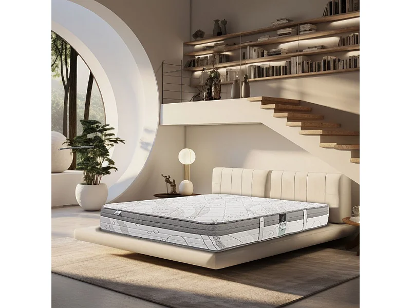 Matelas Pilarsleep, 26cm, mousse haute densité, ferme, indépendance du couchage, face été/hiver, 140x190cm