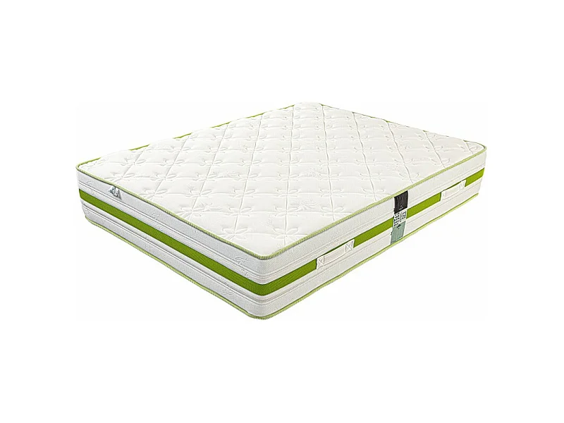 Matelas Rêverie, 30 cm, mousse haute densité, ferme, face été/hiver + 1 oreiller, 140x200cm