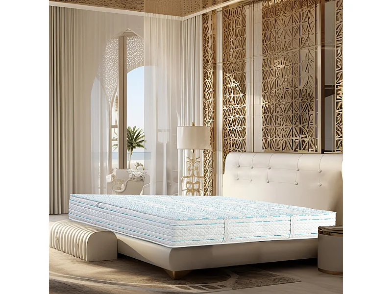 Matelas Royal Dream, 24cm, mousse haute densité, ferme, indépendance du couchage, face été/hiver, 90x190cm