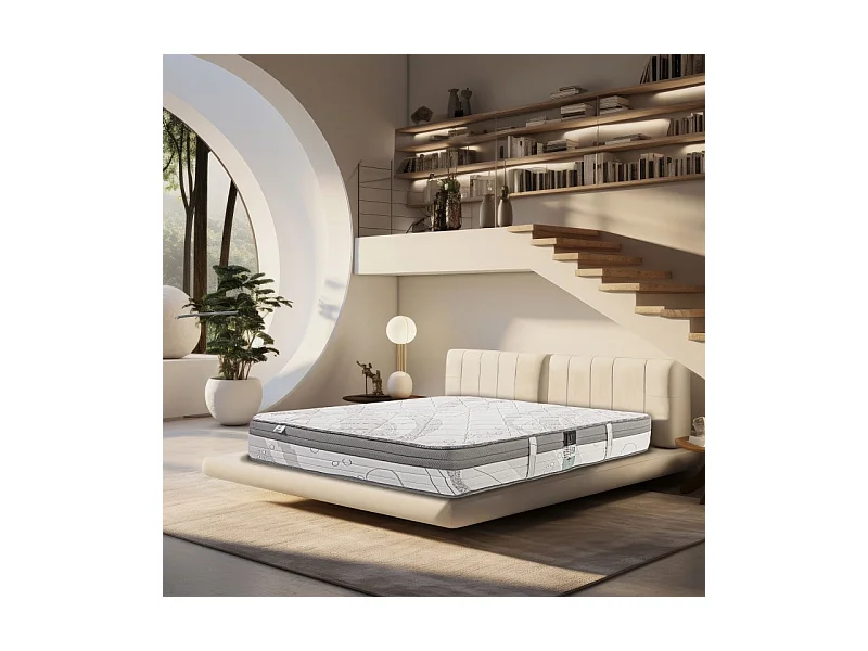 Matelas Pilarsleep, 26cm, mousse haute densité, ferme, indépendance du couchage, face été/hiver, 180x200cm