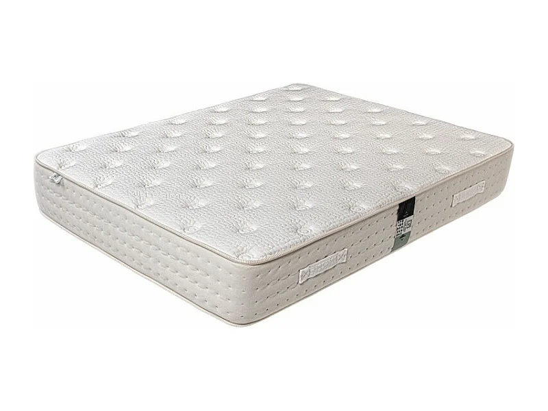 Matelas Purlux, 26cm, latex, indépendance du couchage, face été/hiver + Oreiller + Couette, 180x200cm