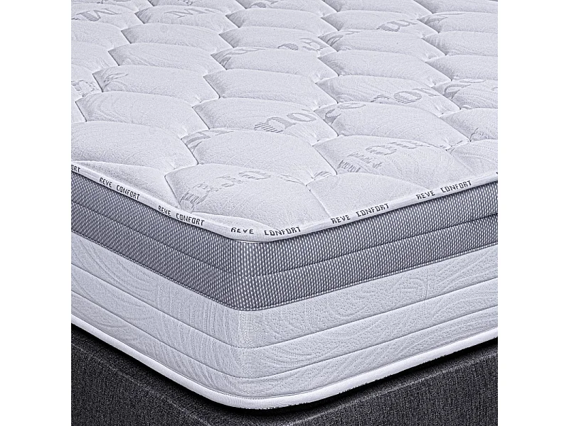 Matelas GoldVisco (26cm), mousse haute densité, indépendance du couchage, ergonomique, haute adaptabilité, face été/hiver, 160x200cm