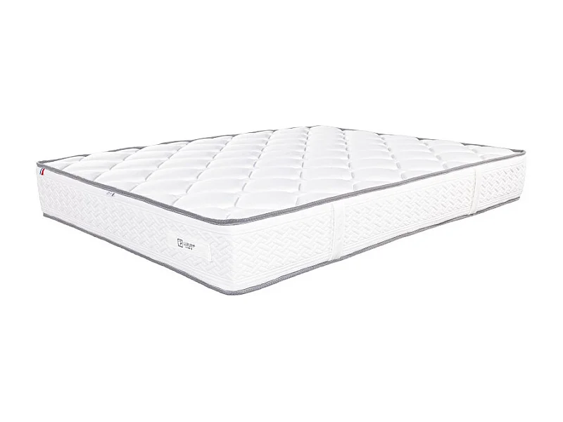 Matelas Iris (20 cm),mousse haute densité, ferme, face été/hiver et Oreiller, 180x200cm