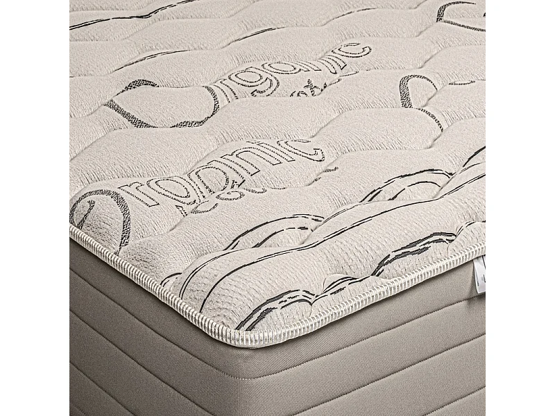 Matelas OrganicCotton, 24cm, mousse haute densité, indépendance du couchage, face été/hiver, 160x200cm