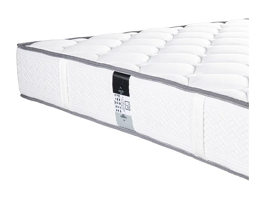 Matelas Iris (20 cm), mousse haute densité, indépendance de couchage, double face été/hiver, 180x200cm