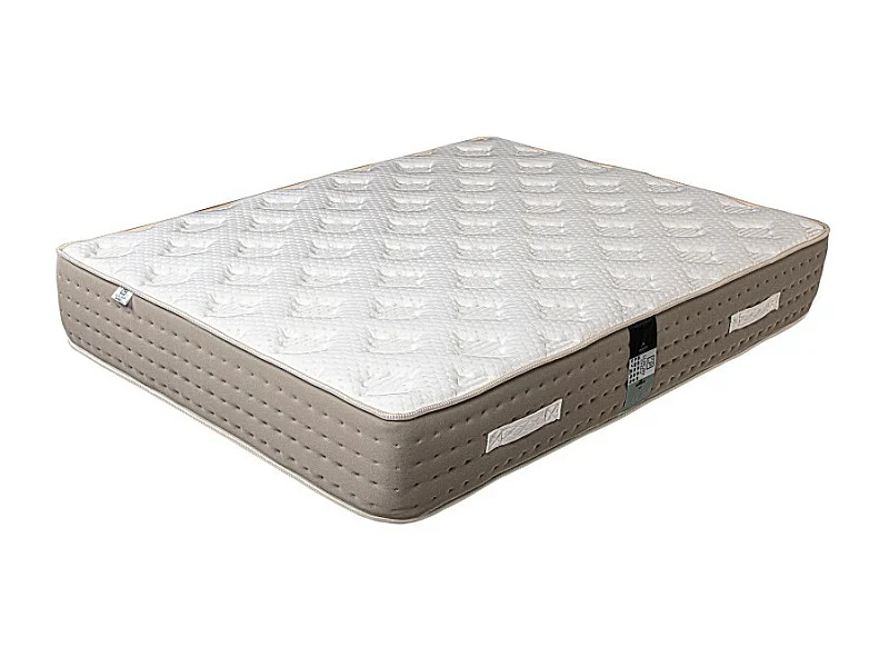 Matelas Dreamlux, 26 cm , ressorts ensachés, mousse haute densité, indépendance du couchage, face été/hiver + Oreiller + Couette, 140x200cm
