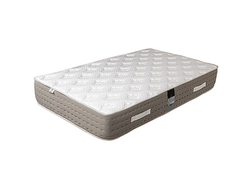 Matelas Dreamlux, 26 cm , ressorts ensachés, mousse haute densité, indépendance du couchage, face été/hiver + Oreiller + Couette, 90x190cm