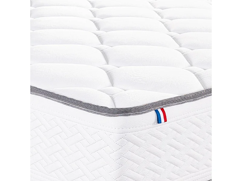 Matelas Iris (20 cm), mousse haute densité, indépendance de couchage, double face été/hiver, 160x200cm