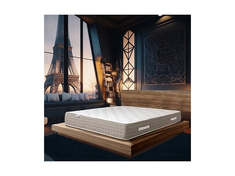 Matelas Dreamlux, 26 cm , ressorts ensachés, mousse haute densité, indépendance du couchage, face été/hiver, 90x190cm