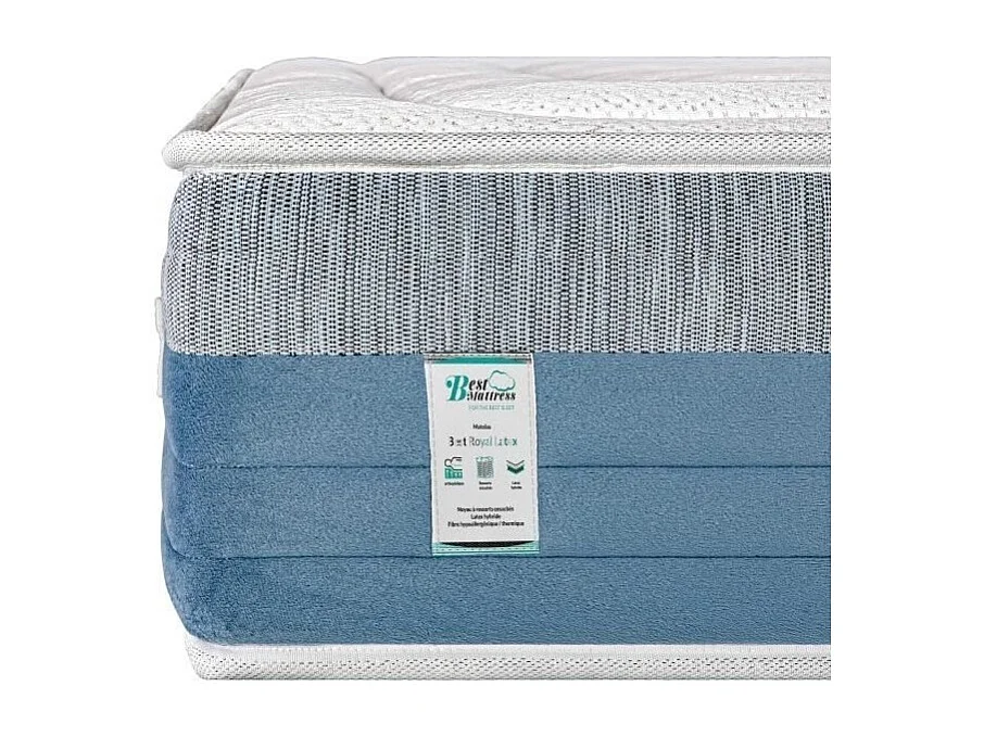 Matelas BestRoyal, 27cm, ressorts ensachés, mousse haute densité, indépendance du couchage, 160x200cm