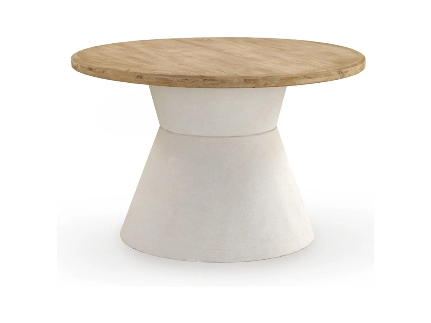Table de salle à manger en bois d'épicéa et base en polyrésine