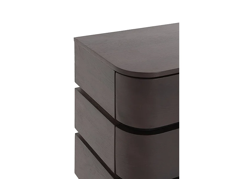 Credenza 9 cassetti impiallacciata wengue con gambe in metallo
