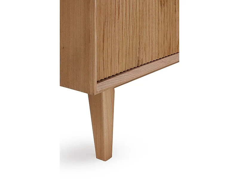 Credenza a quattro ante impiallacciata in frassino naturale