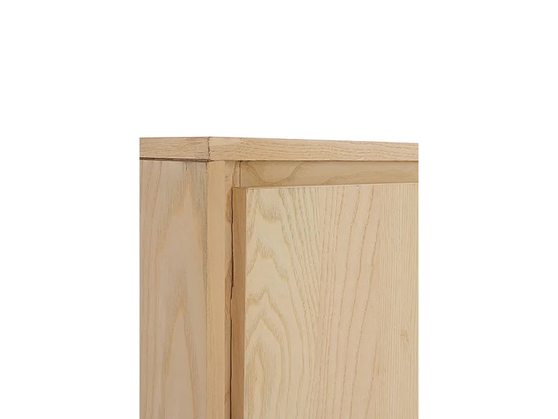 Credenza 4 ante impiallacciata frassino con gambe in legno di mango