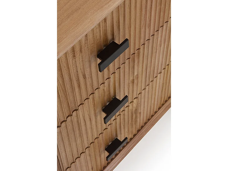 Kommode mit 3 Schubladen, furniert in Esche naturfarben