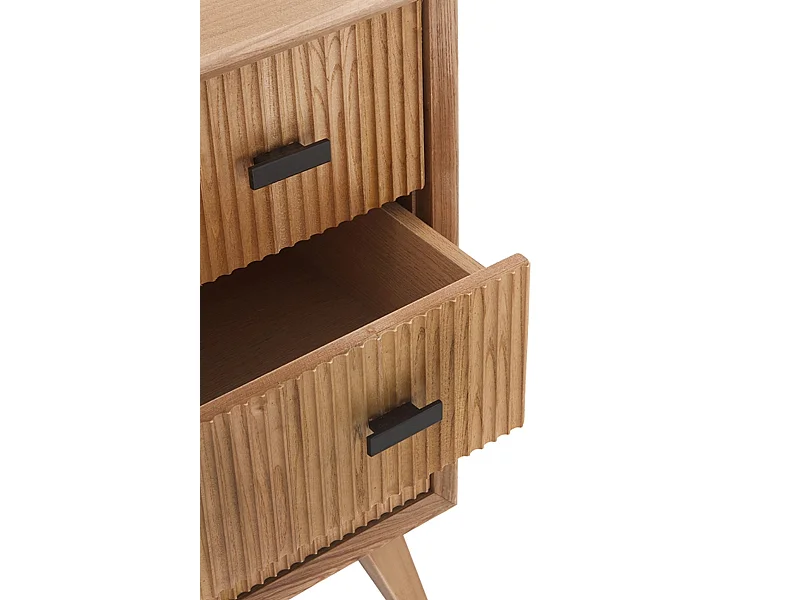 Kommode mit 3 Schubladen, furniert in Esche naturfarben