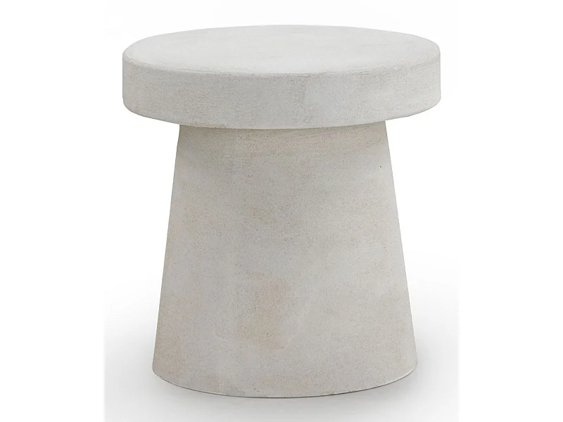 Table basse en polyrésine couleur ciment blanc