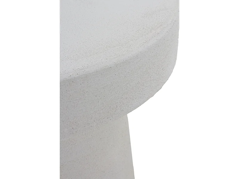 Table basse en polyrésine couleur ciment blanc