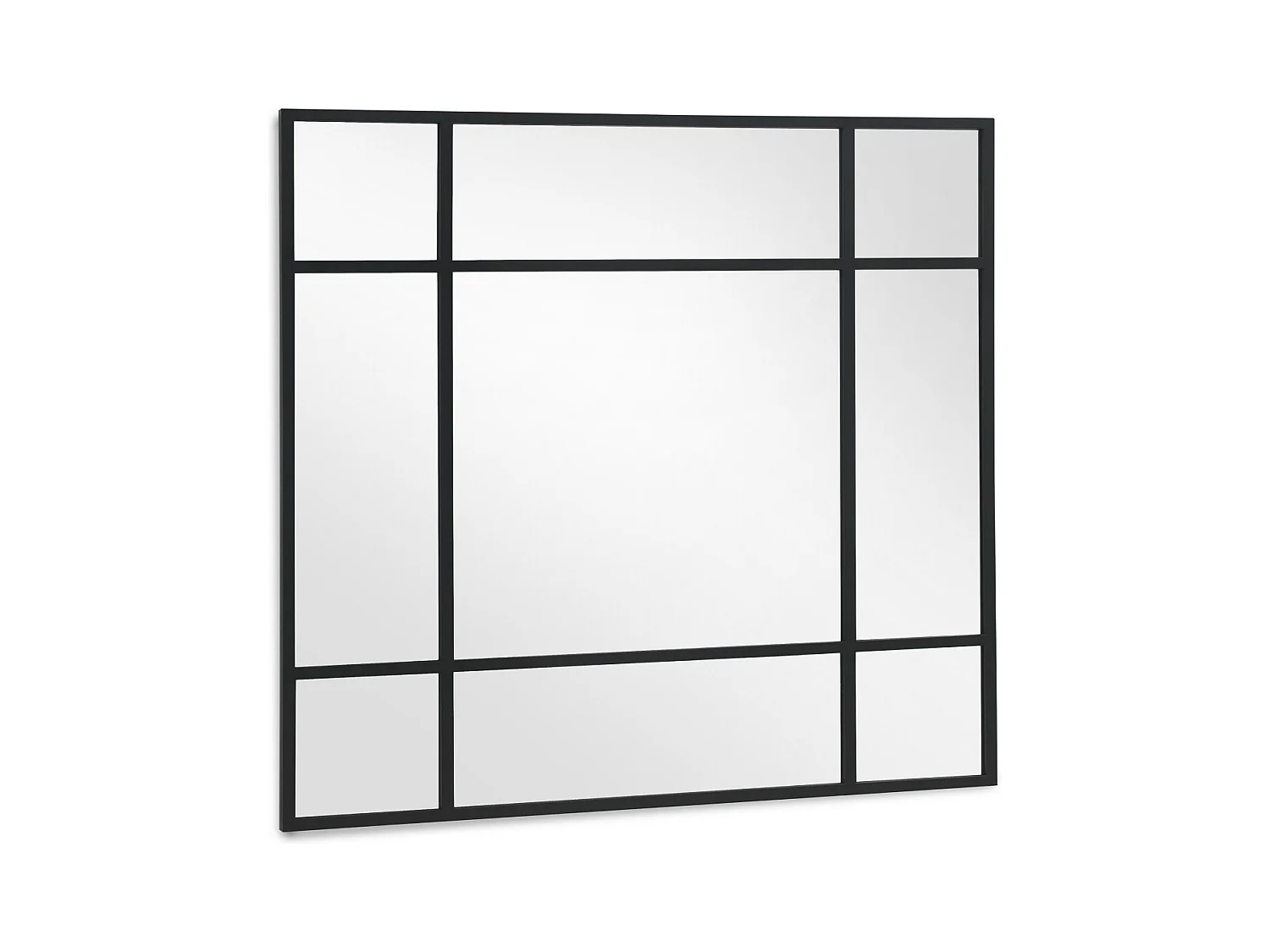 Miroir carré 120x120 avec structure en métal noir