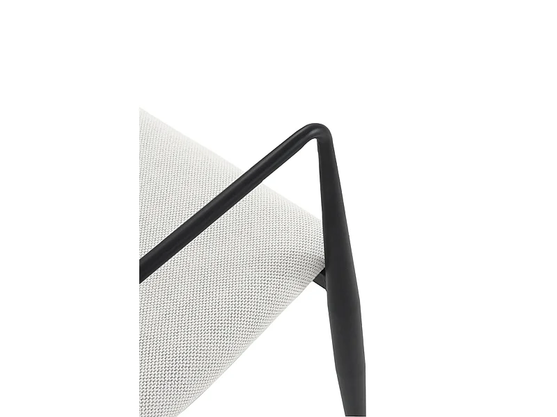 Lot de 4 fauteuils rembourrés en chenille marbrée avec pieds métalliques noirs