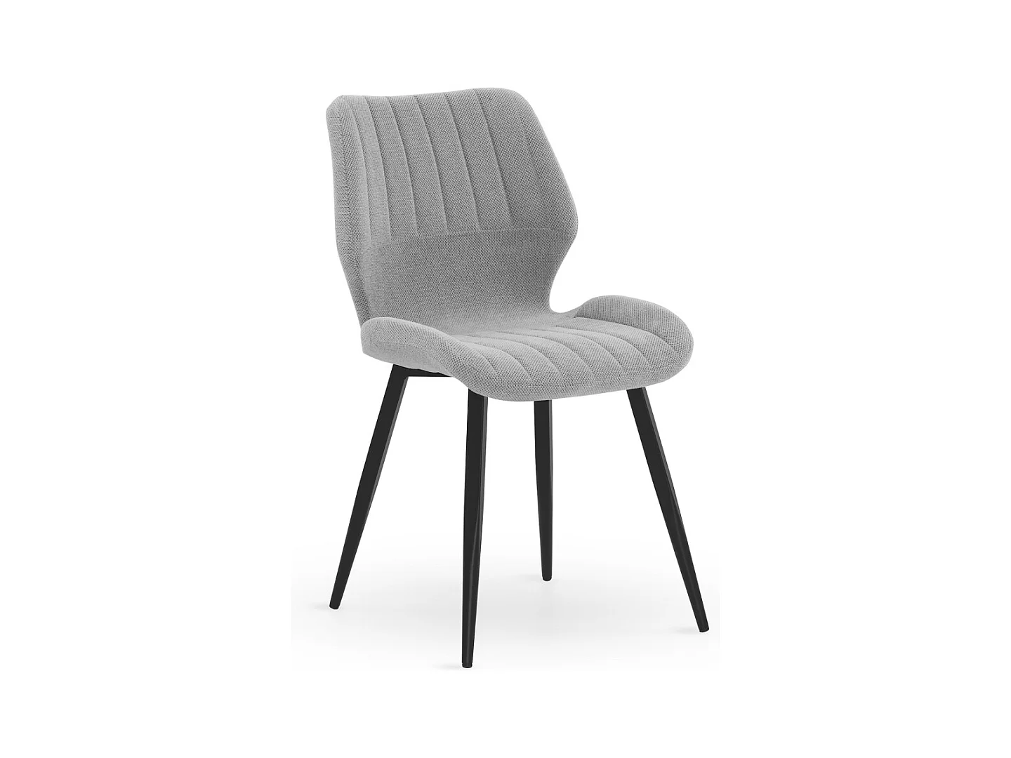 Lot de 4 chaises tapissées en chenille fossile