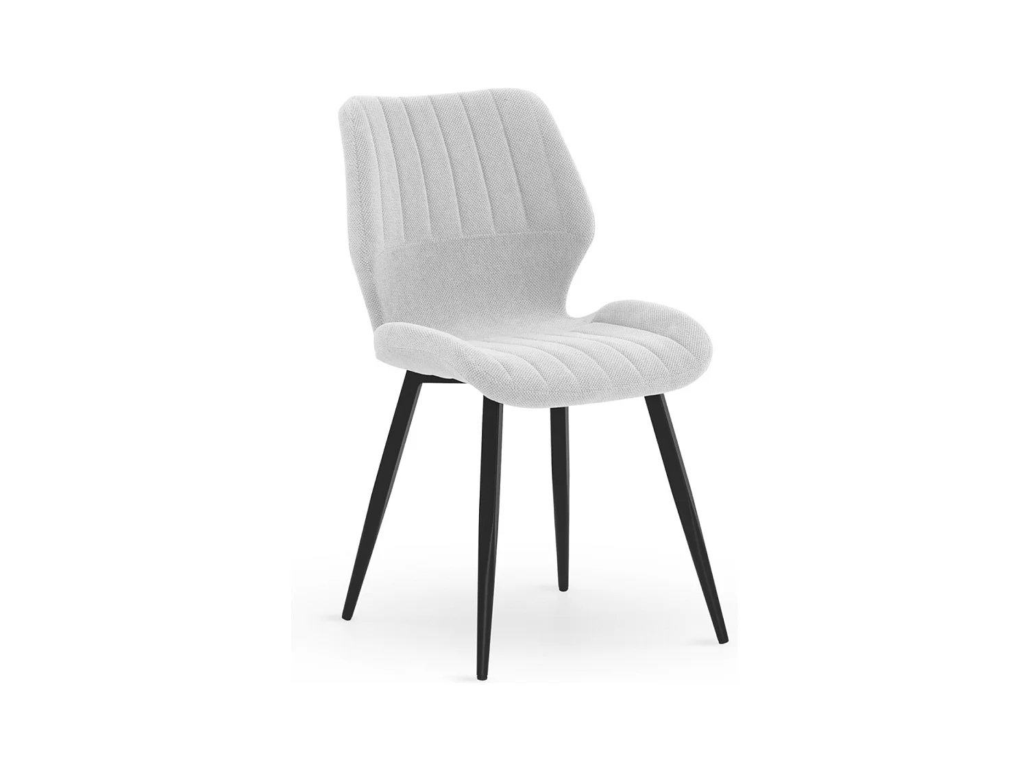 Lot de 4 chaises tapissées en chenille osseuse