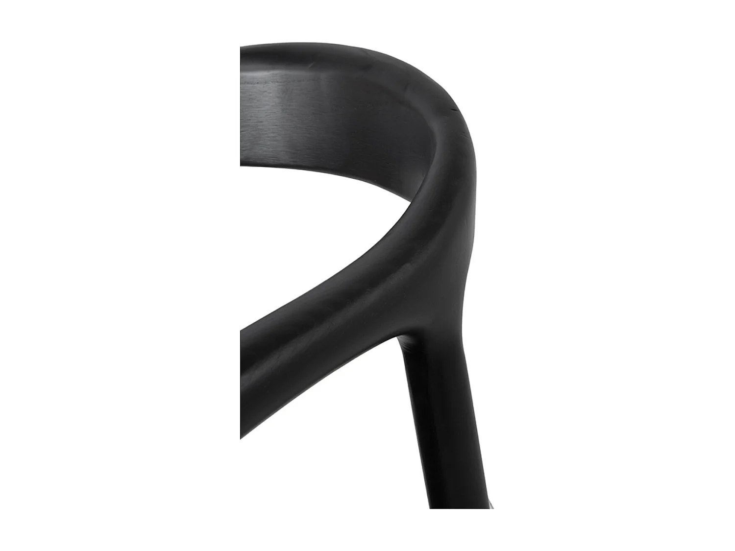 Lot de 4 fauteuils noirs en frêne avec assise tressée