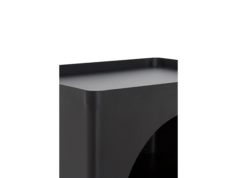 Table d'appoint en métal noir