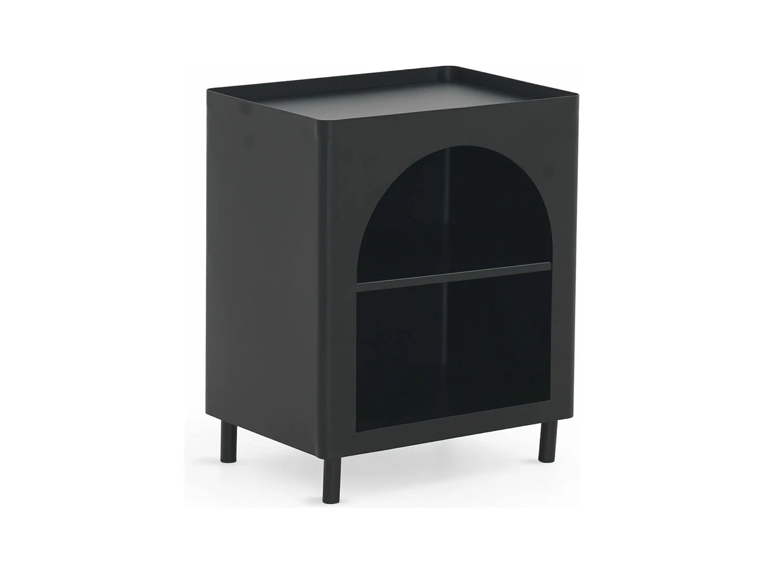 Table d'appoint en métal noir