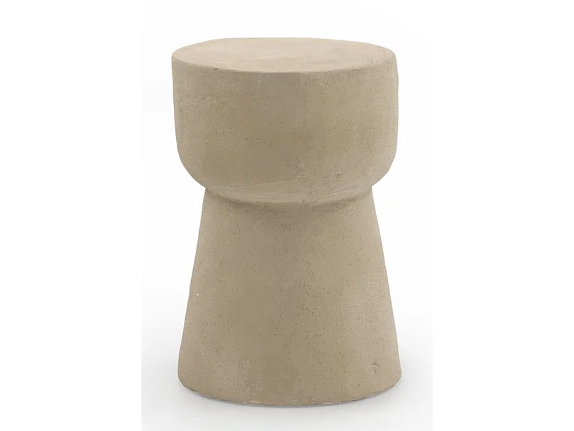 Mesa auxiliar color cemento arena de poliresina