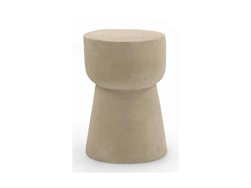 Table d'appoint en résine couleur sable