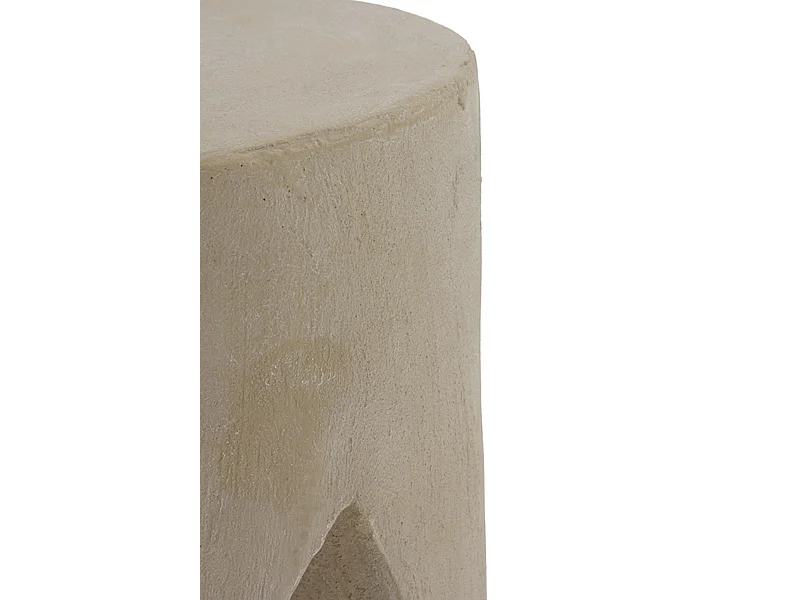 Table d'appoint en résine sable couleur ciment