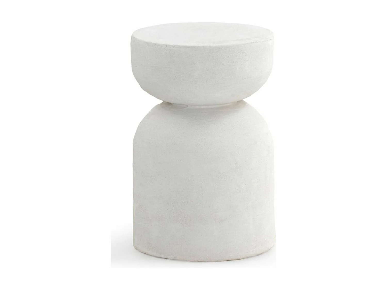 Mesa de centro de poliresina de cimento branco