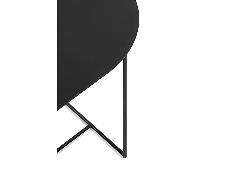Table d'appoint en métal noir